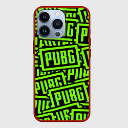 Чехол для iPhone 13 Pro PUBG pattern game, цвет: 3D-красный