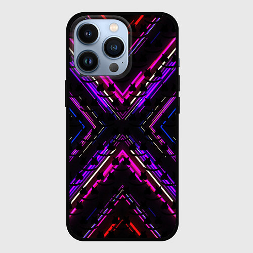 Чехол iPhone 13 Pro Marshmello geometry neon / 3D-Черный – фото 1