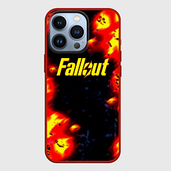 Чехол iPhone 13 Pro Fallout огненные краски стиль