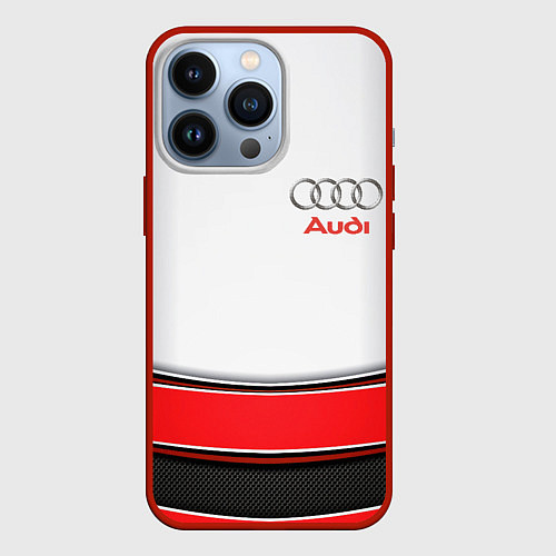 Чехол iPhone 13 Pro AUDI auto car / 3D-Красный – фото 1