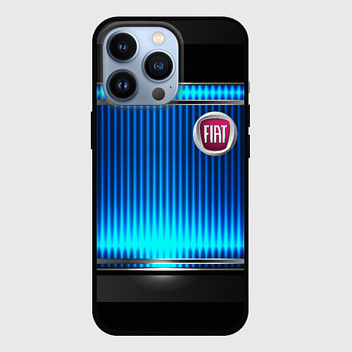 Чехол iPhone 13 Pro FIAT текстура авто / 3D-Черный – фото 1