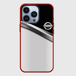 Чехол для iPhone 13 Pro Nissan logo auto, цвет: 3D-красный