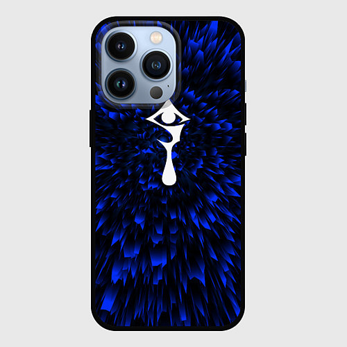 Чехол iPhone 13 Pro Hellsing blue energy / 3D-Черный – фото 1