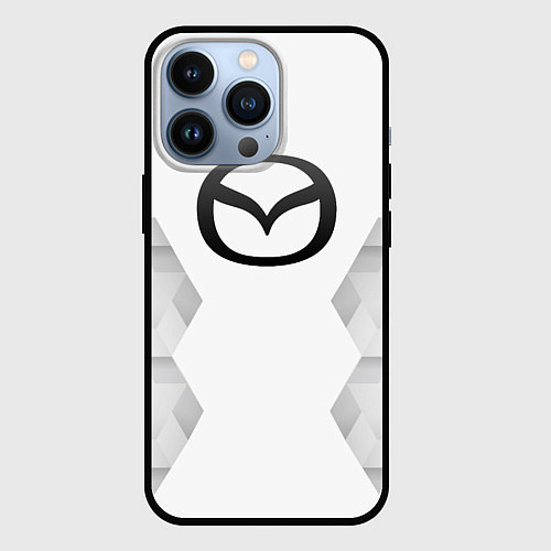 Чехол iPhone 13 Pro Mazda white poly / 3D-Черный – фото 1