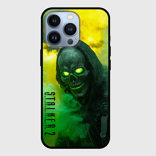Чехол iPhone 13 Pro Stalker 2 скелет череп / 3D-Черный – фото 1