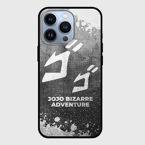 Чехол iPhone 13 Pro JoJo Bizarre Adventure - grey gradient / 3D-Черный – фото 1