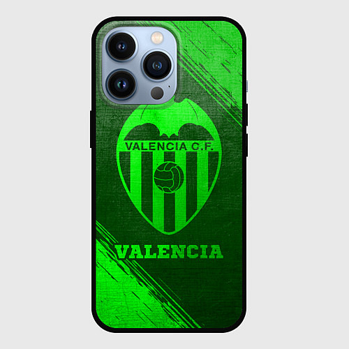 Чехол iPhone 13 Pro Valencia - green gradient / 3D-Черный – фото 1