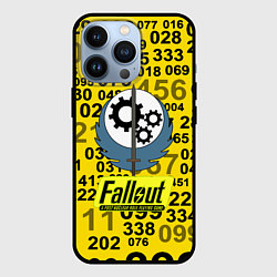 Чехол для iPhone 13 Pro Fallout pattern symbol, цвет: 3D-черный