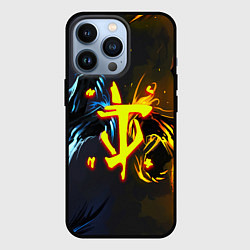 Чехол iPhone 13 Pro Doom logo monster