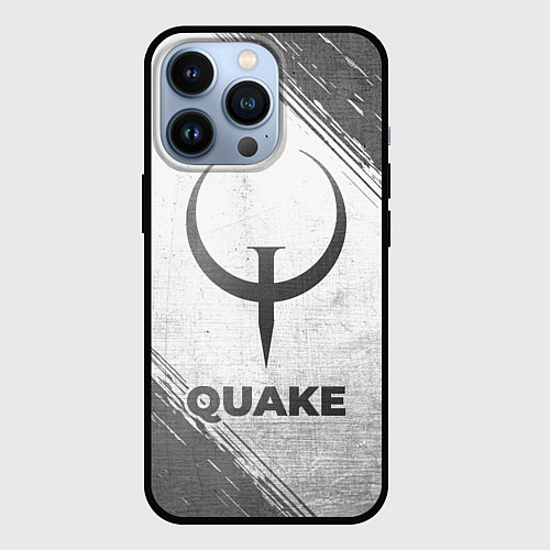 Чехол iPhone 13 Pro Quake - white gradient / 3D-Черный – фото 1