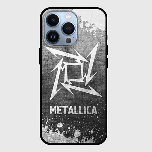 Чехол iPhone 13 Pro Metallica - grey gradient / 3D-Черный – фото 1