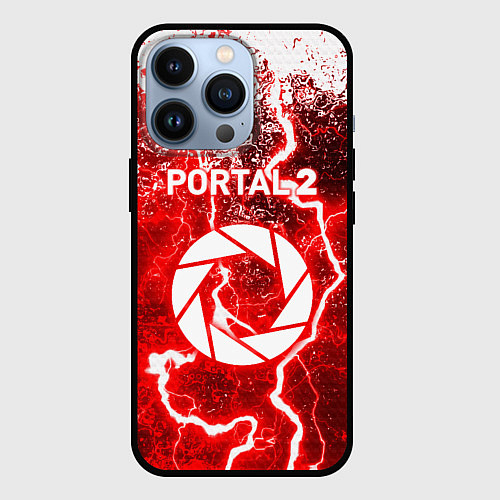 Чехол iPhone 13 Pro Portal брызги красок шторм / 3D-Черный – фото 1