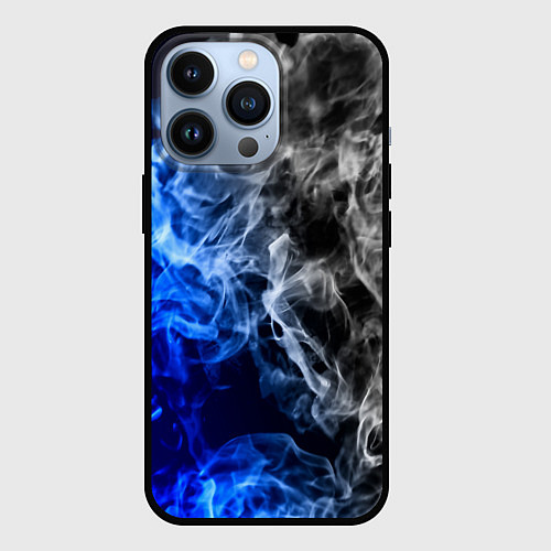 Чехол iPhone 13 Pro Столкновение дыма / 3D-Черный – фото 1