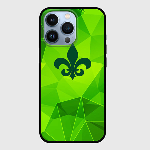 Чехол iPhone 13 Pro Saints Row green poly / 3D-Черный – фото 1