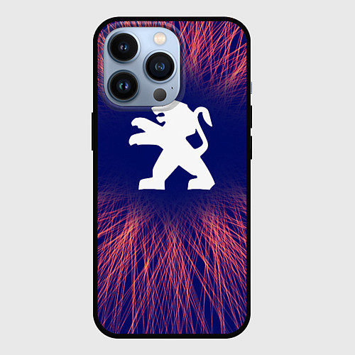 Чехол iPhone 13 Pro Peugeot red energy / 3D-Черный – фото 1