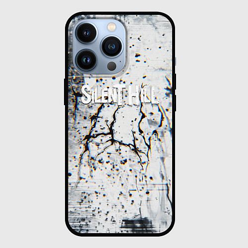 Чехол iPhone 13 Pro Silenthill текстура глитч / 3D-Черный – фото 1