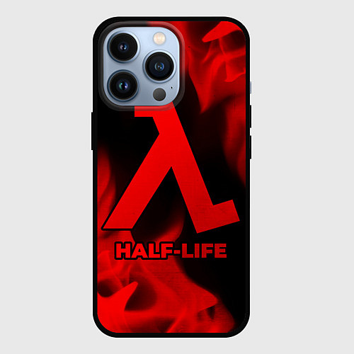 Чехол iPhone 13 Pro Half-Life - red gradient / 3D-Черный – фото 1