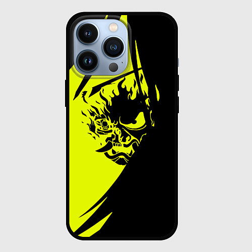 Чехол iPhone 13 Pro Cyberpunk 2077 тексутар / 3D-Черный – фото 1