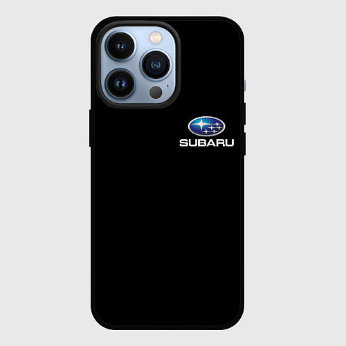 Чехол iPhone 13 Pro Subaru logo auto / 3D-Черный – фото 1