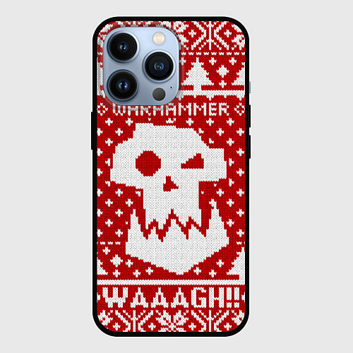 Чехол iPhone 13 Pro Вязаный warhammer waaagh / 3D-Черный – фото 1