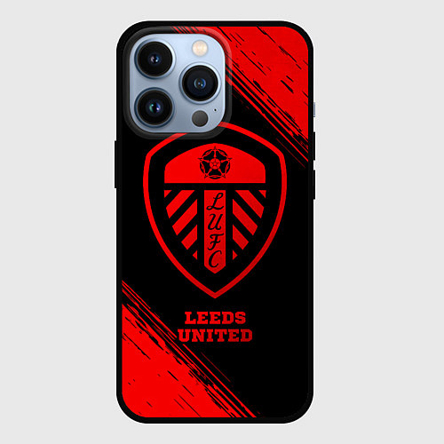 Чехол iPhone 13 Pro Leeds United - red gradient / 3D-Черный – фото 1