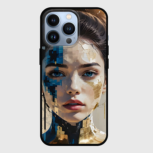 Чехол iPhone 13 Pro Art портрет / 3D-Черный – фото 1