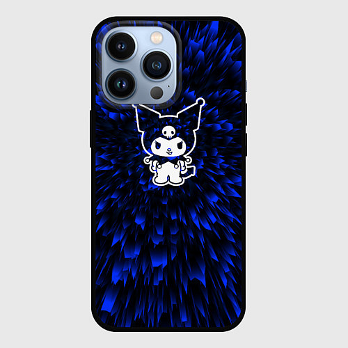 Чехол iPhone 13 Pro Kuromi blue energy / 3D-Черный – фото 1