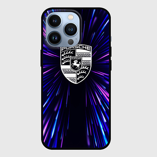 Чехол iPhone 13 Pro Porsche neon energy / 3D-Черный – фото 1