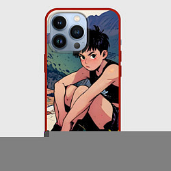 Чехол для iPhone 13 Pro A girl anime, цвет: 3D-красный