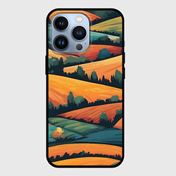 Чехол для iPhone 13 Pro Поля луга, цвет: 3D-черный