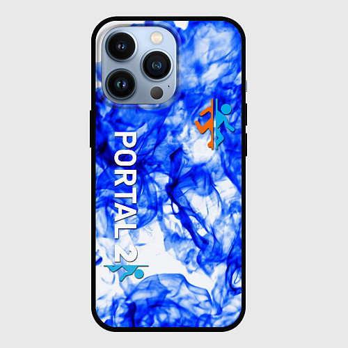 Чехол iPhone 13 Pro Portal 2 flame blue / 3D-Черный – фото 1