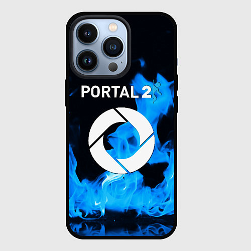 Чехол iPhone 13 Pro Portal 2 blue flame / 3D-Черный – фото 1