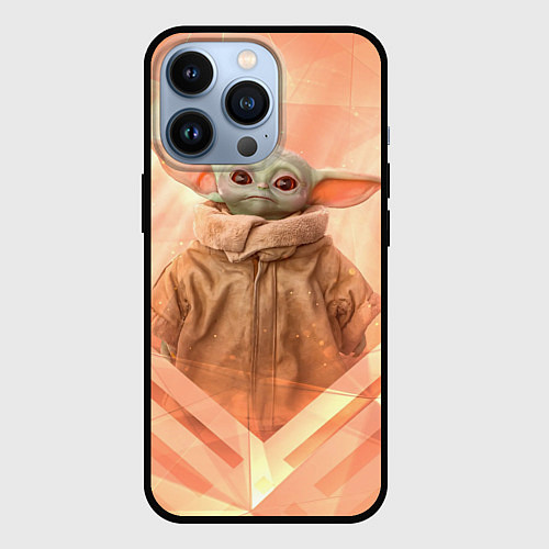 Чехол iPhone 13 Pro Малыш Грогу / 3D-Черный – фото 1