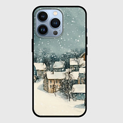 Чехол для iPhone 13 Pro Снежный город, цвет: 3D-черный