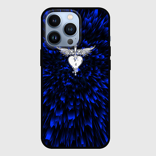 Чехол iPhone 13 Pro Bon Jovi blue energy / 3D-Черный – фото 1