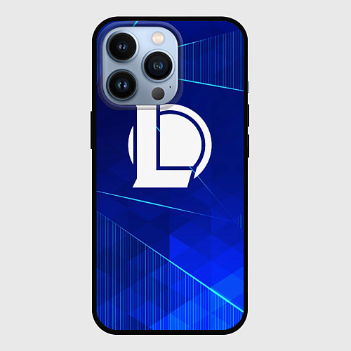 Чехол iPhone 13 Pro League of Legends blue poly / 3D-Черный – фото 1