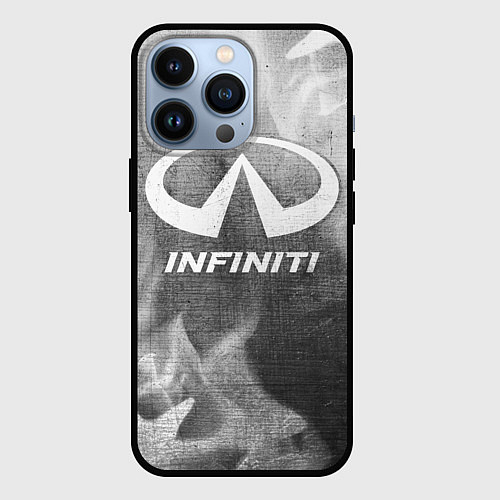 Чехол iPhone 13 Pro Infiniti - grey gradient / 3D-Черный – фото 1