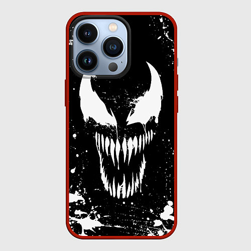 Чехол iPhone 13 Pro Venom logo / 3D-Красный – фото 1