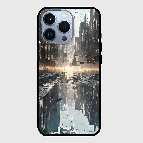 Чехол iPhone 13 Pro Сюрреализм абстракция / 3D-Черный – фото 1