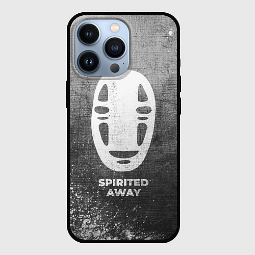 Чехол iPhone 13 Pro Spirited Away - grey gradient / 3D-Черный – фото 1