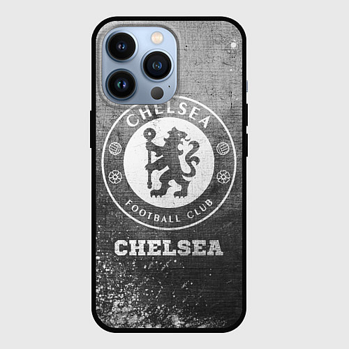 Чехол iPhone 13 Pro Chelsea - grey gradient / 3D-Черный – фото 1