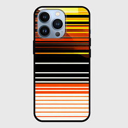 Чехол для iPhone 13 Pro Разноцветные вертикальные линии, цвет: 3D-черный