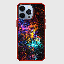 Чехол для iPhone 13 Pro Космические краски текстура, цвет: 3D-красный
