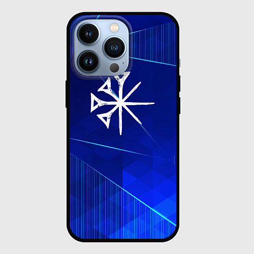 Чехол iPhone 13 Pro Nightwish blue poly / 3D-Черный – фото 1