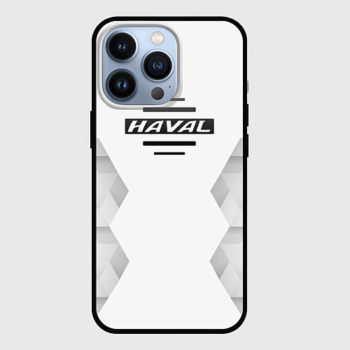 Чехол iPhone 13 Pro Haval white poly / 3D-Черный – фото 1