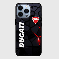Чехол iPhone 13 Pro Ducati - плиты с эффектом свечения