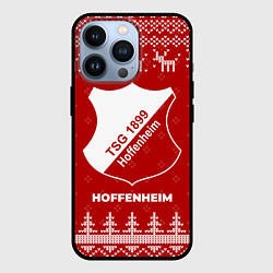 Чехол для iPhone 13 Pro Новогодний Hoffenheim с оленями, цвет: 3D-черный