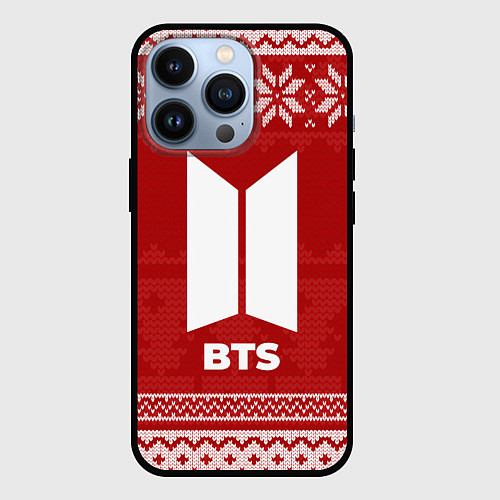 Чехол iPhone 13 Pro Новогодний BTS / 3D-Черный – фото 1