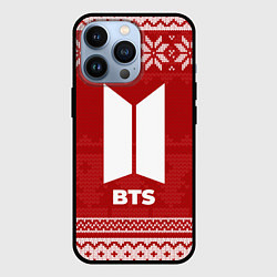 Чехол для iPhone 13 Pro Новогодний BTS, цвет: 3D-черный
