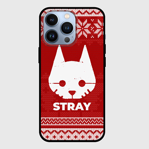 Чехол iPhone 13 Pro Новогодний Stray / 3D-Черный – фото 1